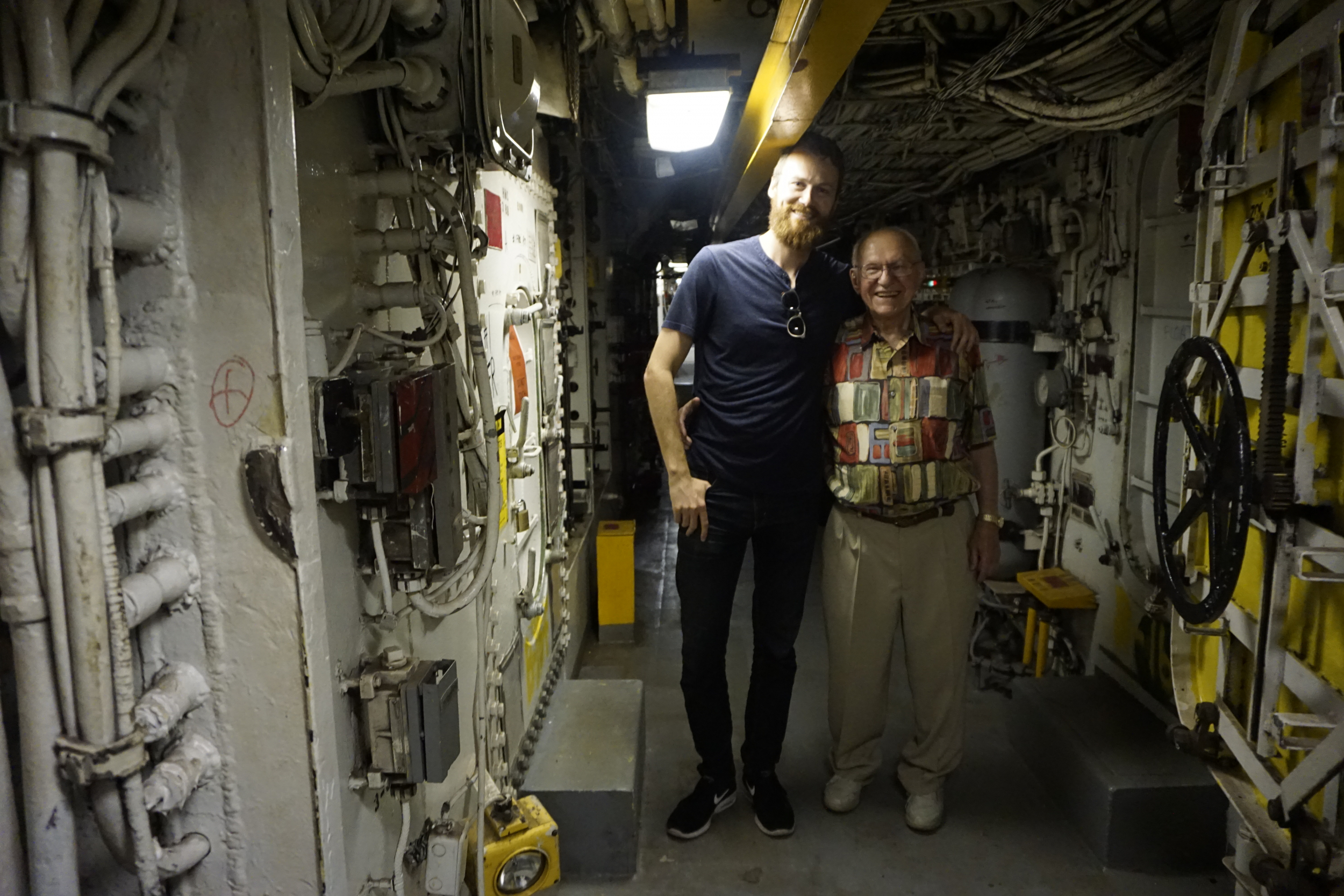 19. Brian and Dad in the bowels of the ship