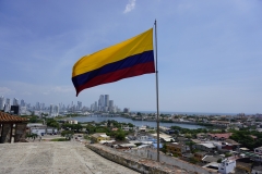 26. Colombian flag flying over Cartagena