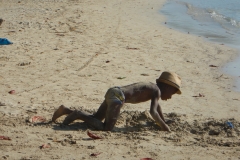 66. Little boy plalying on Negril beach