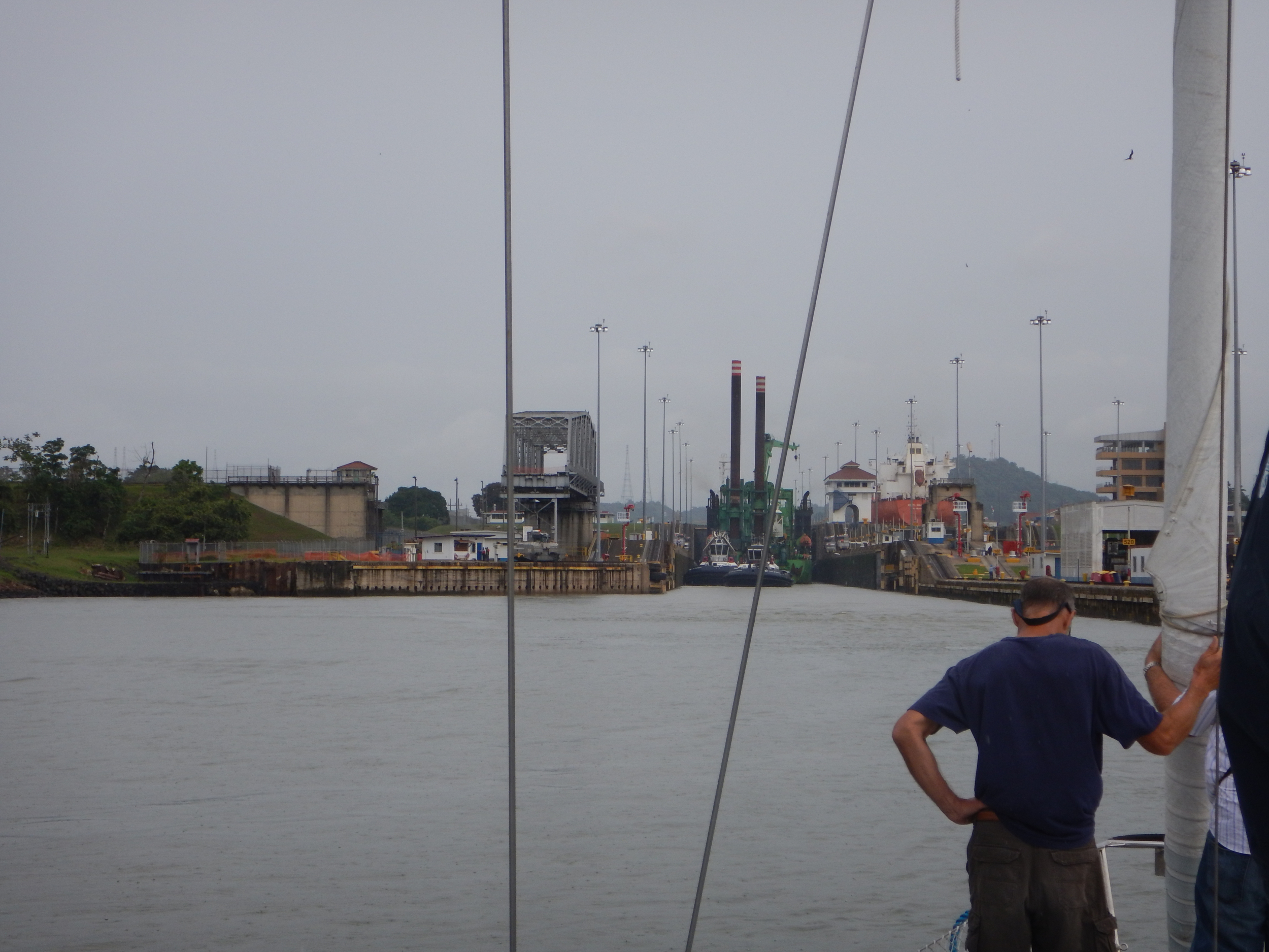 3. Approaching the first lock, Panama Canal