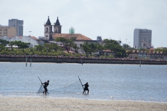 2. Fishing at low tide in Recife