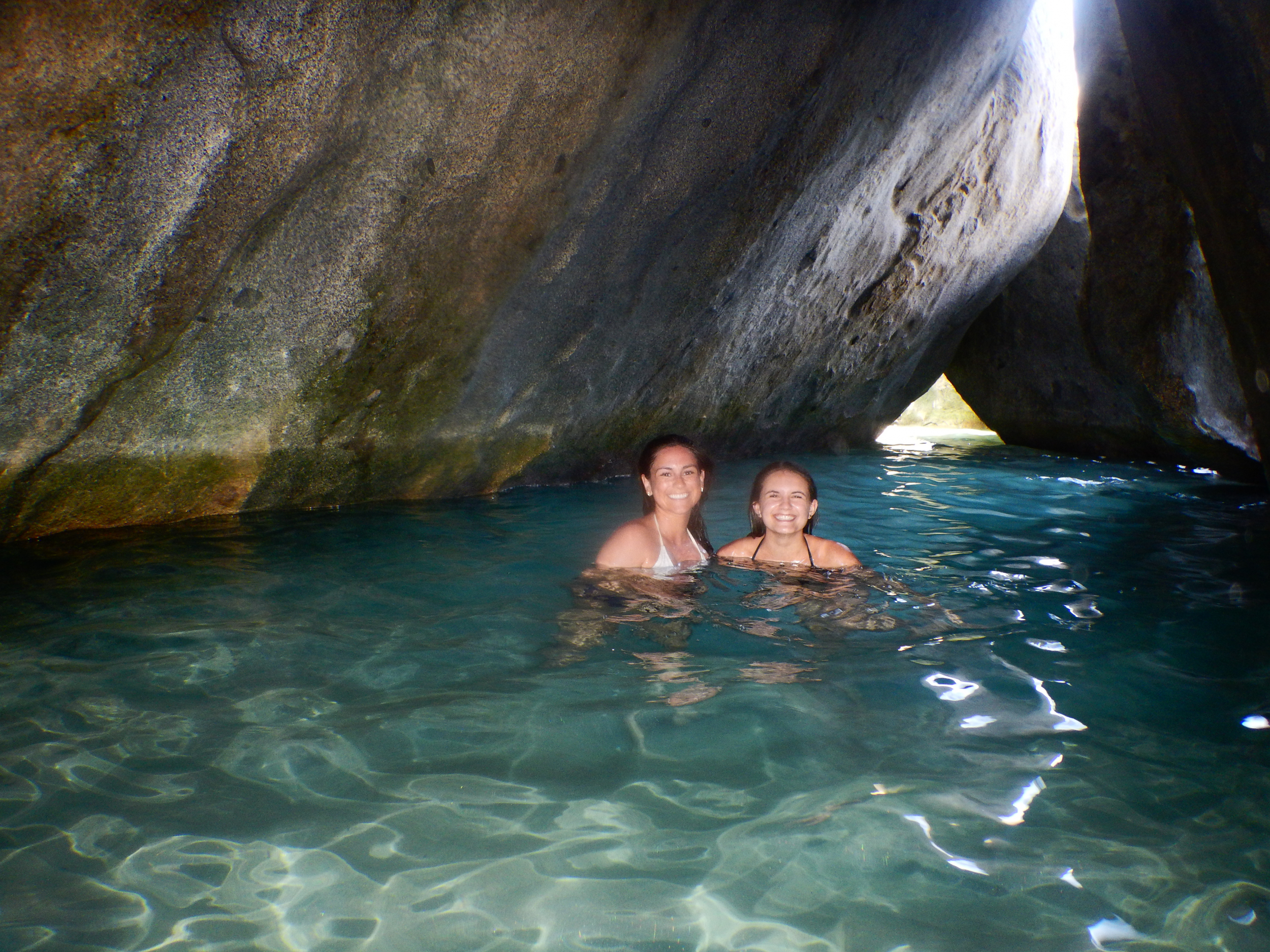 31. Maria and Cindy at caves in The Baths