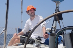 26. Zach trimming the sails