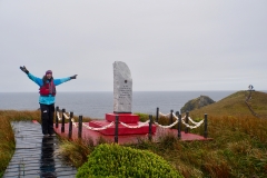 33. Chloe with Cape Horn monuments