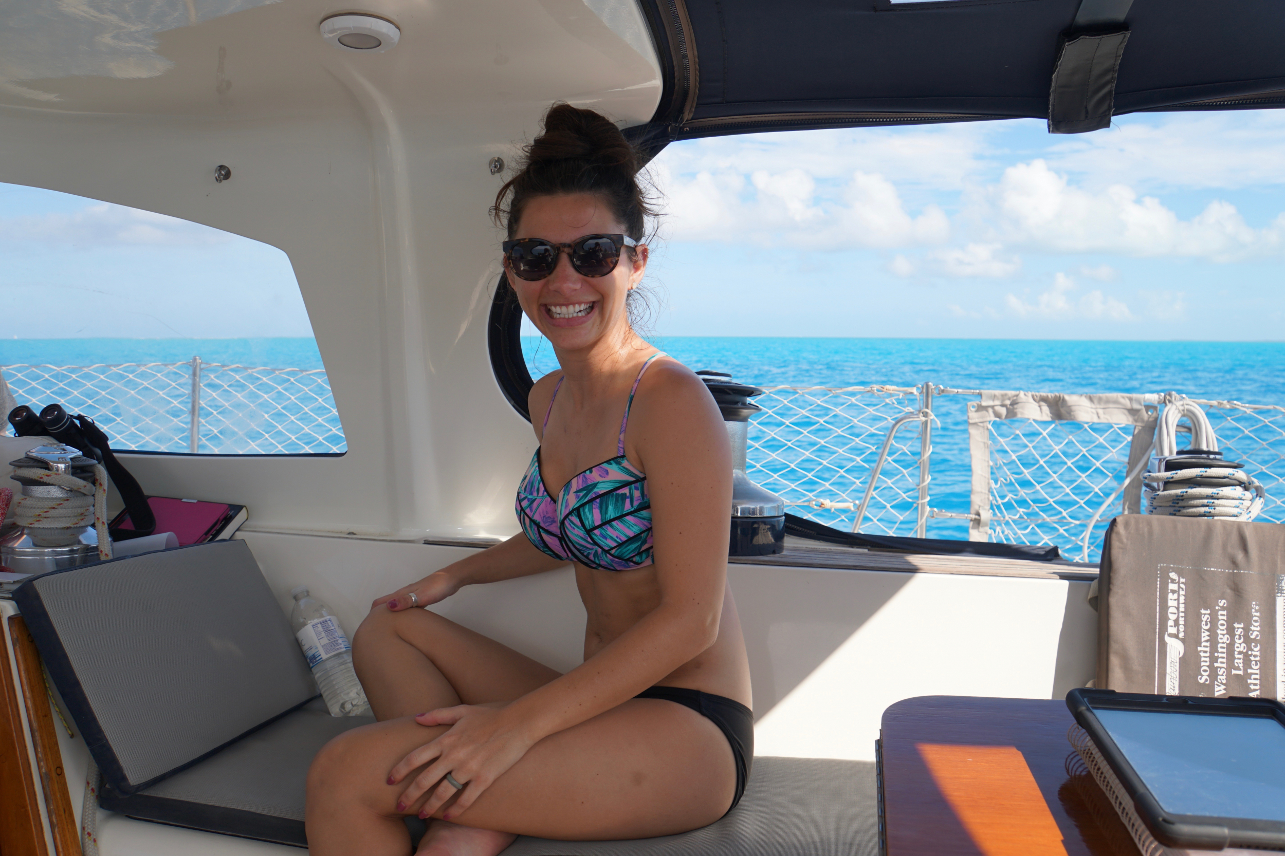 8. Kelsey on our way to West Caicos